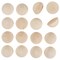 16 Pack 2" Unfinished Half Wooden Balls Split Natural Wood Beads for Craft Paint